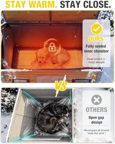 Insulated wooden kennel with metal frame — photo 5