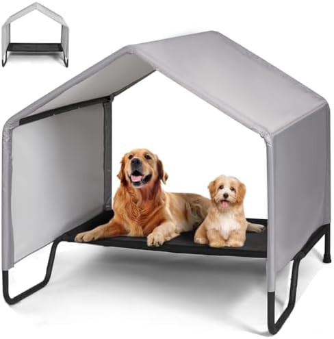 Large Grey Elevated Outdoor Dog House