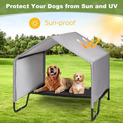 Large Grey Elevated Outdoor Dog House — photo 3