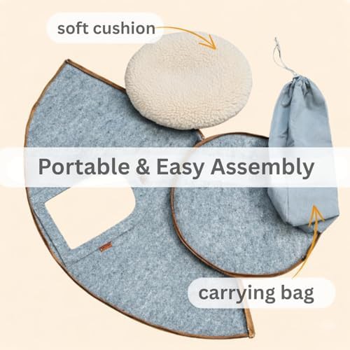 Grey felt cave bed and travel tent — photo 4