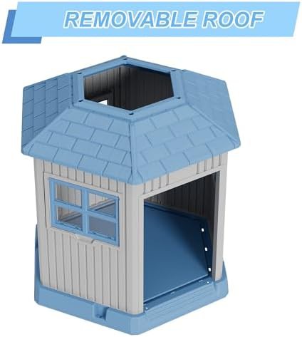 Small medium blue weatherproof puppy shelter — photo 5