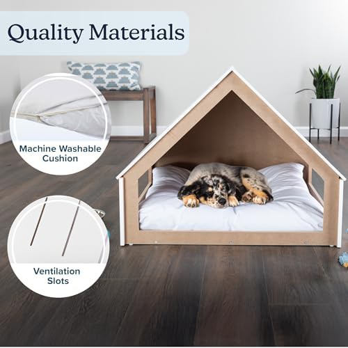 White wooden furniture style dog house — photo 3