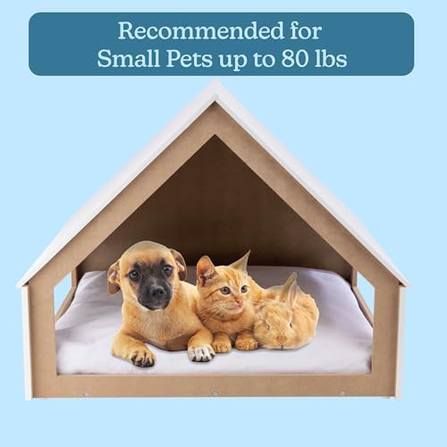 White wooden furniture style dog house — photo 4