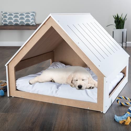 White wooden furniture style dog house — photo 5
