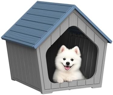 Blue small indoor and outdoor house