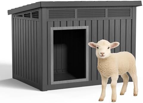 Resin outdoor kennel for farm animals