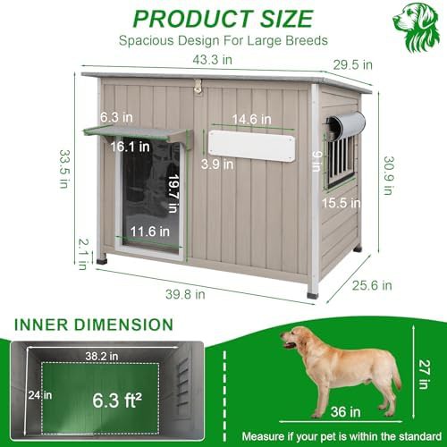 Medium wooden kennel with iron frame — photo 3