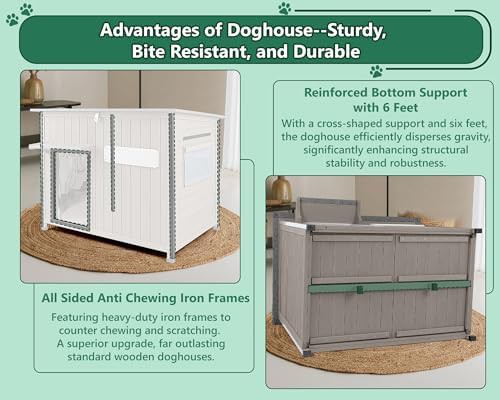 Weatherproof Doghouse with Anti Bite Metal Frames — photo 4