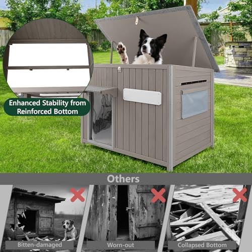 Weatherproof Doghouse with Anti Bite Metal Frames — photo 5