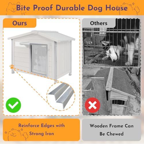 Grey wooden shelter for small dogs — photo 3