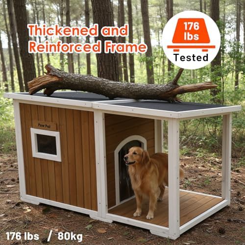 Insulated wooden dog house for large breeds — photo 5