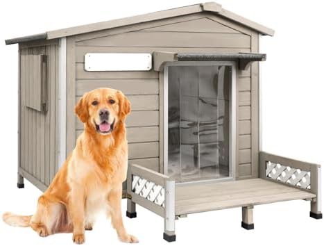 Square grey wooden house for various sizes