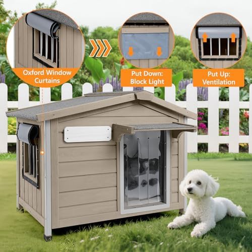 Small wooden dog house with openable roof — photo 3