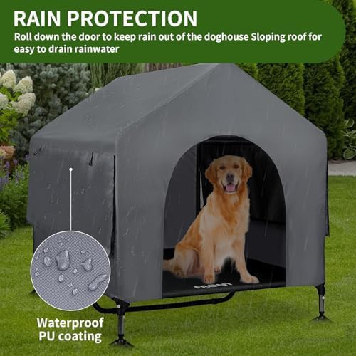 Elevated Large Dog Cot with Shade Tent — photo 3
