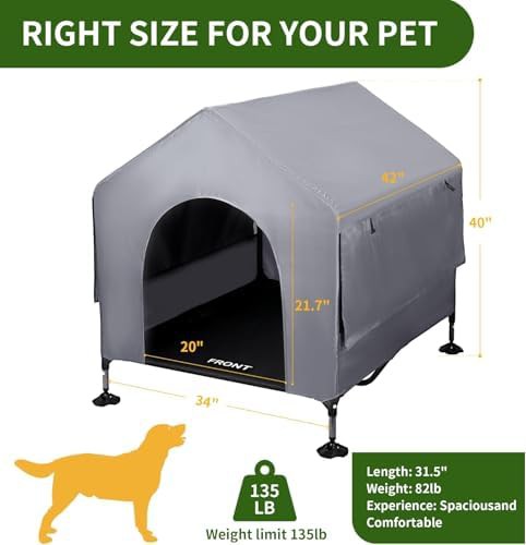 Elevated Large Dog Cot with Shade Tent — photo 4