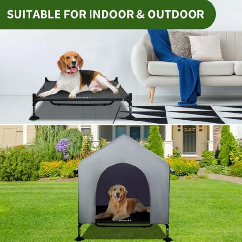 Elevated Large Dog Cot with Shade Tent — photo 5