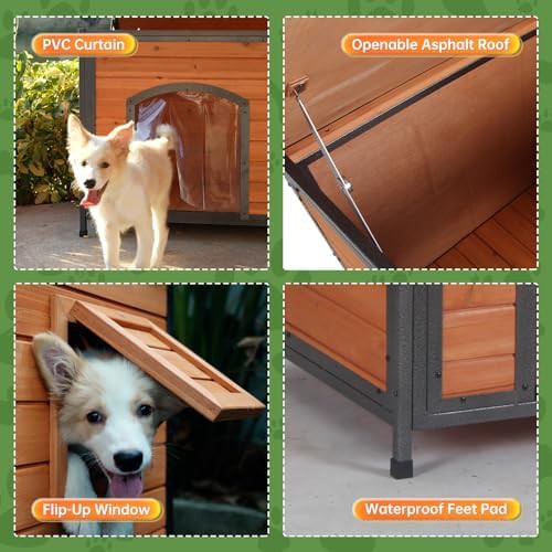 Insulated wooden dog house with metal frame — photo 4