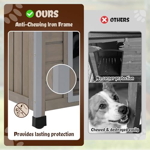 Weatherproof wooden house for small dogs — photo 3
