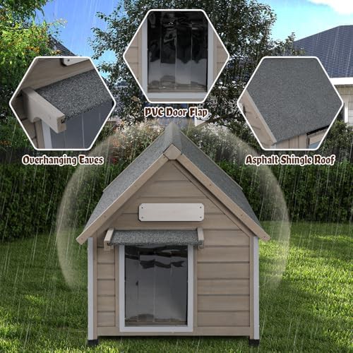 Weatherproof wooden house for small dogs — photo 4