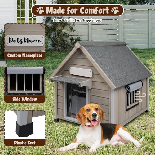 Weatherproof wooden house for small dogs — photo 5