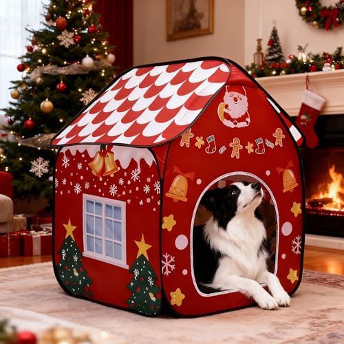 Foldable indoor dog house Christmas design — photo 5