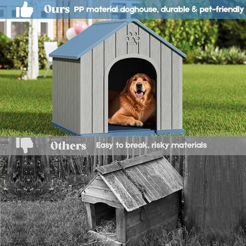 Large plastic indoor and outdoor dog kennel — photo 4