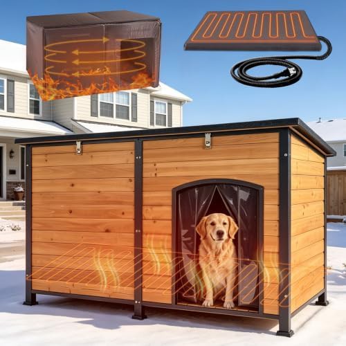 XXL 59 in heated iron frame kennel