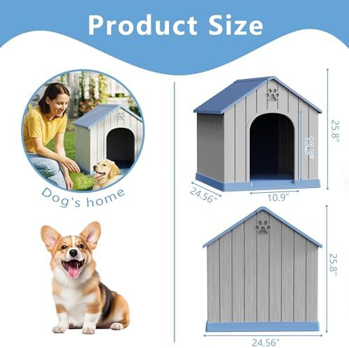 Blue weatherproof plastic house with air vents — photo 5