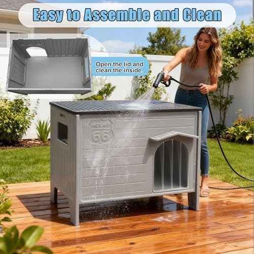 Weatherproof Durable Plastic Dog Kennel for Outdoors — photo 5