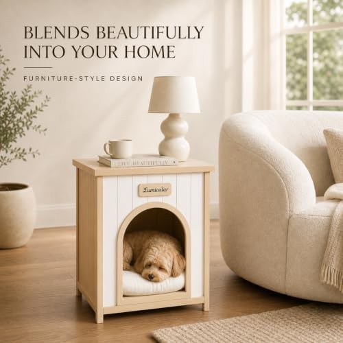 Cedar Wood Dog Crate End Table — photo 4