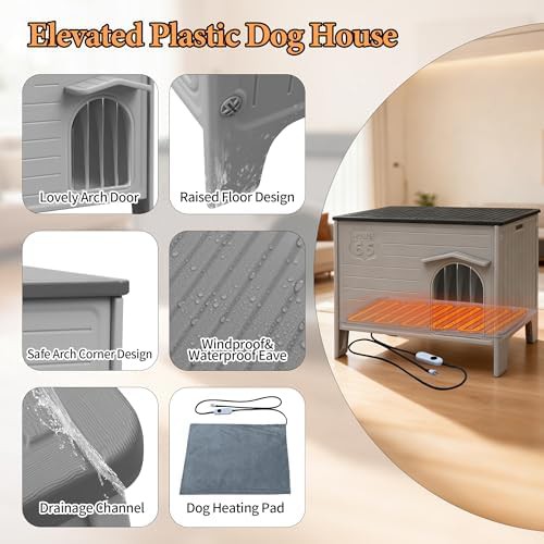 Heated plastic outdoor pet shelter — photo 5