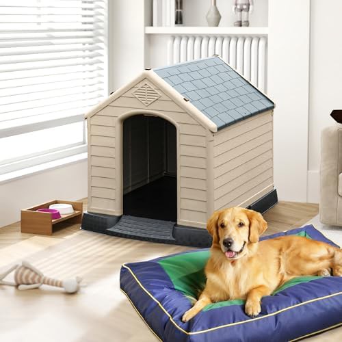 Gray and brown plastic ventilated kennel — photo 5