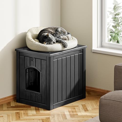 Black plastic weatherproof dog kennel — photo 3