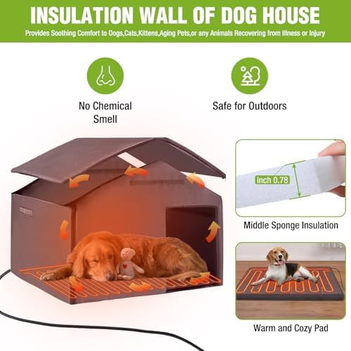 Heated iron frame dog cage for winter — photo 3