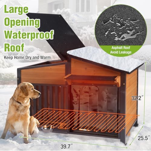 Heated iron frame dog cage for winter — photo 5
