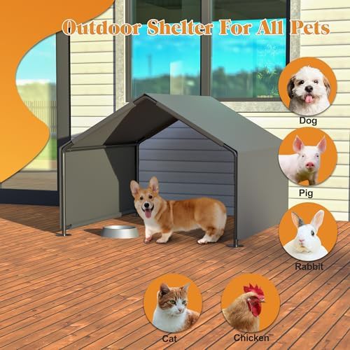 Grey outdoor canopy pet shelter tent — photo 4