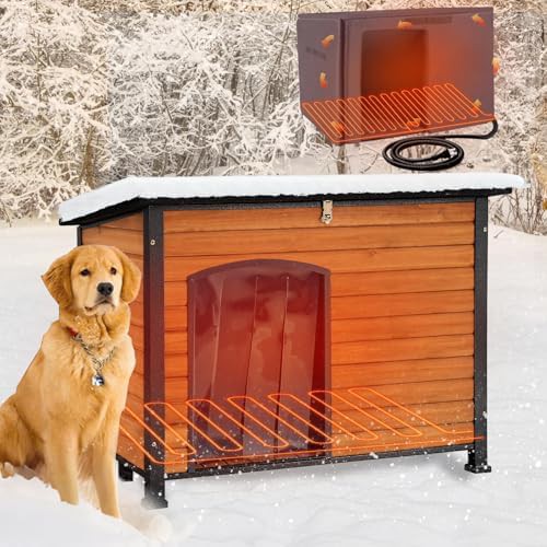 Heated insulated kennel with iron frame