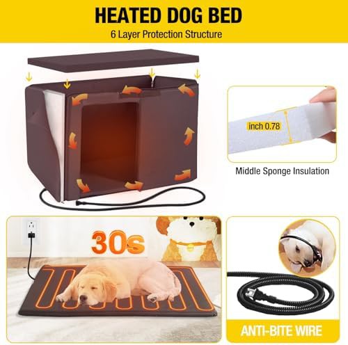 Heated insulated kennel with iron frame — photo 4