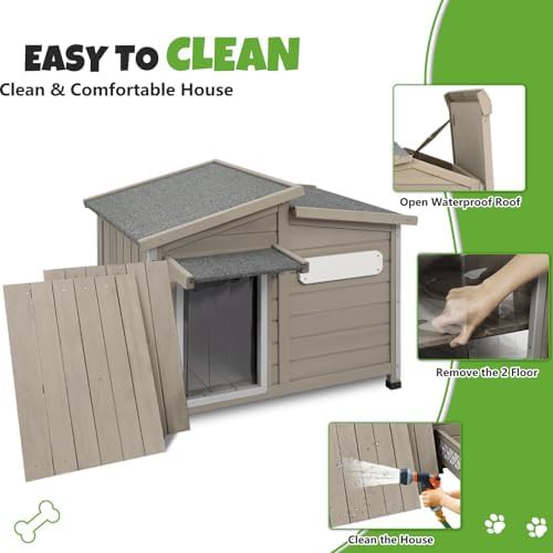 Large wooden dog house with adjustable vents — photo 3