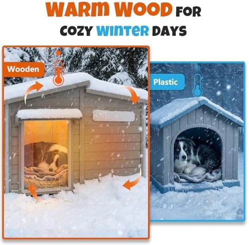 Large wooden dog house with adjustable vents — photo 4