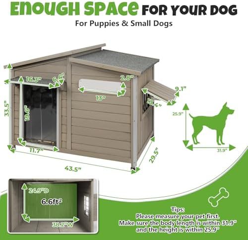 Large wooden dog house with adjustable vents — photo 5