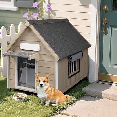 Small to medium wooden weatherproof kennel