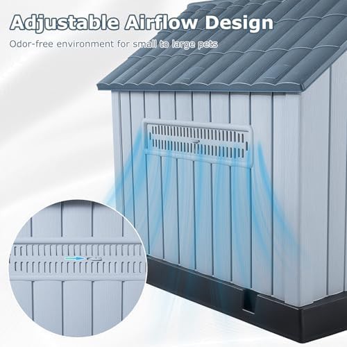 Medium gray plastic house with elevated floor — photo 4
