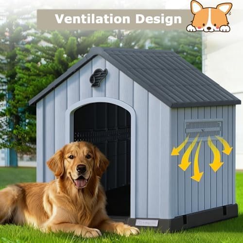 Sturdy grey plastic shelter for large dogs — photo 4