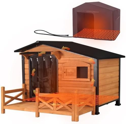 Heavy duty iron frame heated kennel