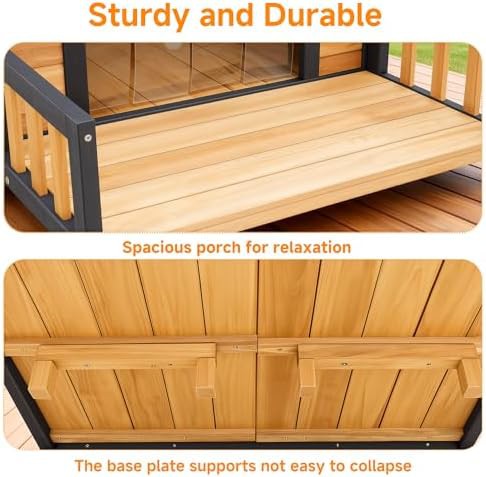 Large Weatherproof Wooden Outdoor Dog Shelter — photo 5