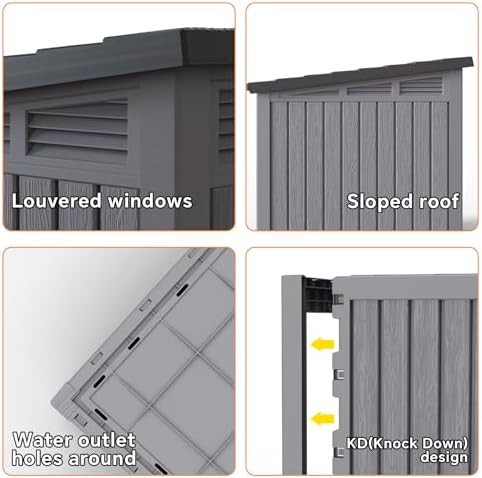 Grey waterproof plastic house with openable top — photo 4
