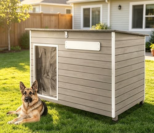 Large weatherproof wood house with alloy frame