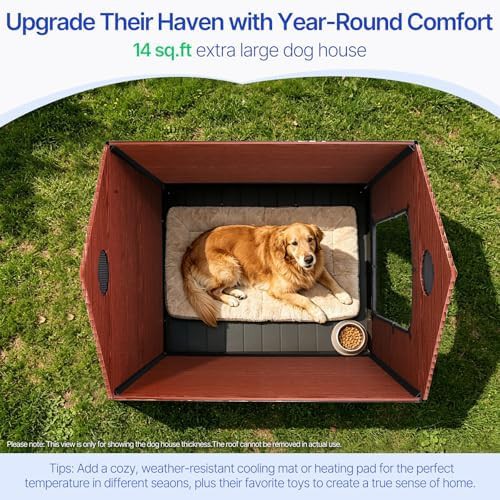 Extra large brown resin dog house — photo 4