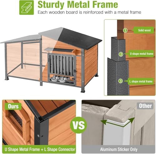 Extra large 60 in brown heated kennel — photo 5